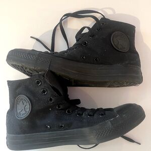 Black high top converse worn a couple of times!
